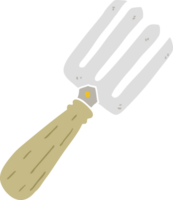flat color style cartoon fork png