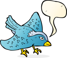 cartoon garden bird with speech bubble png