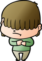 cartoon boy with untidy hair png