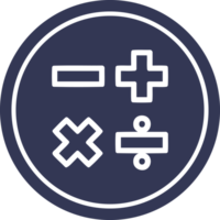 matemática símbolos circular ícone símbolo png