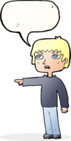 cartoon boy pointing with speech bubble png