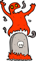 cartoon ghost rising from grave png