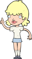 cartoon vrouw met idee png