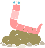 vlak kleur illustratie van worm png