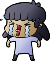 cartoon woman in tears png