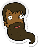 sticker van een cartoon bebaarde man png