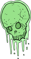 cartoon slimy skull png