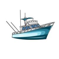 boat fishing illustration logo image t shirt vector