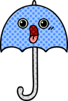 cómic libro estilo dibujos animados de un paraguas png