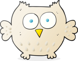 hand drawn cartoon happy owl png