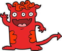 dessin animé monstre d'halloween png