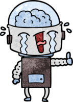 cartoon crying robot making gesture png