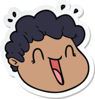 sticker of a cartoon male face png