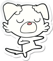 sticker of a cartoon dog png