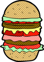 burger incroyable de dessin animé png
