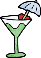 cocktail de griffonnage de dessin animé png