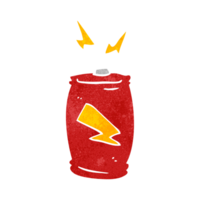 hand retro cartoon battery png