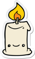 sticker of a cartoon candle png