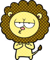 lion fatigué de dessin animé png