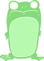 grenouille de dessin animé de style plat couleur png