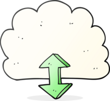 hand drawn cartoon digital cloud png