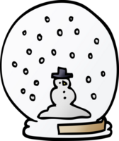 cartoon doodle snowglobe png