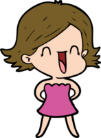 cartoon happy woman png