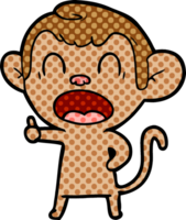 bâillement dessin animé singe png