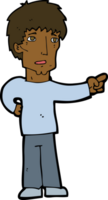 cartoon pointing man png