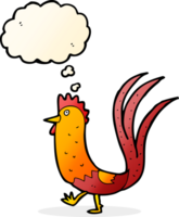 cartoon cockerel with thought bubble png