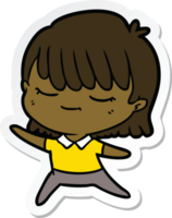 sticker of a cartoon woman png