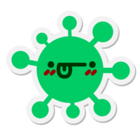 autocollant de virus confus png