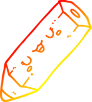 chaud pente ligne dessin de une mignonne dessin animé crayon png