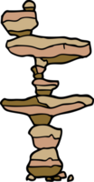 cartoon doodle of stacked stones png