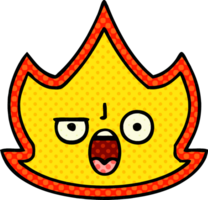 comic book style cartoon of a fire png