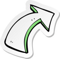 sticker of a cartoon pointing arrows png