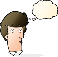 cartoon surprised expression with thought bubble png