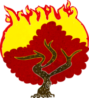 Cartoon brennender Baum png