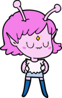 cartoon alien girl png