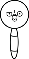 line drawing cartoon of a magnifying glass png