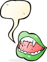 cartoon vampire lips with speech bubble png