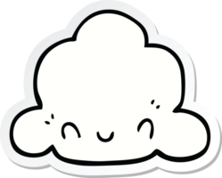 sticker of a cartoon cloud png