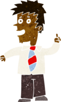 dessin animé, homme, à, idée png