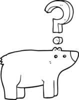 cartoon confused bear png