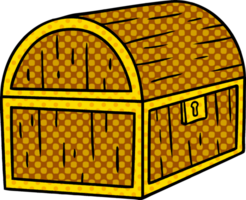 hand drawn cartoon doodle of a treasure chest png