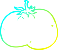 cold gradient line drawing of a cartoon tomato png