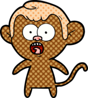 cartoon shocked monkey png