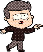 hombre cansado de dibujos animados png