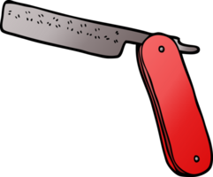 cartoon doodle cut throat razor png