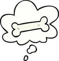 cartoon bone with thought bubble png